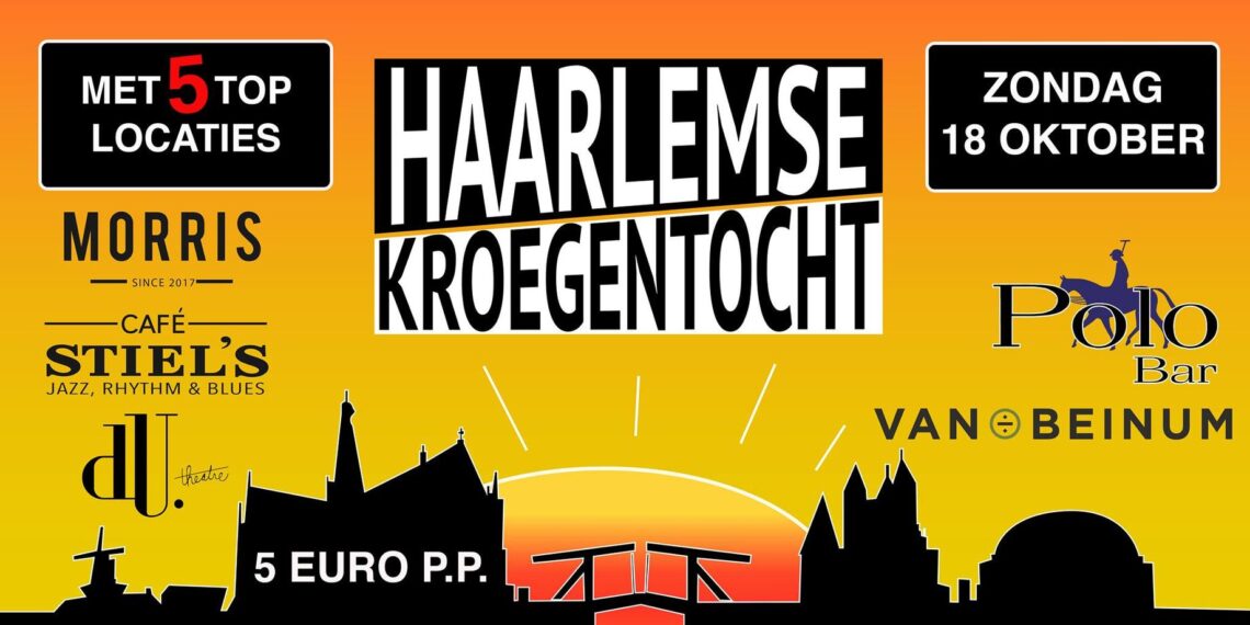 Haarlemse kroegentocht op zondag 18 oktober