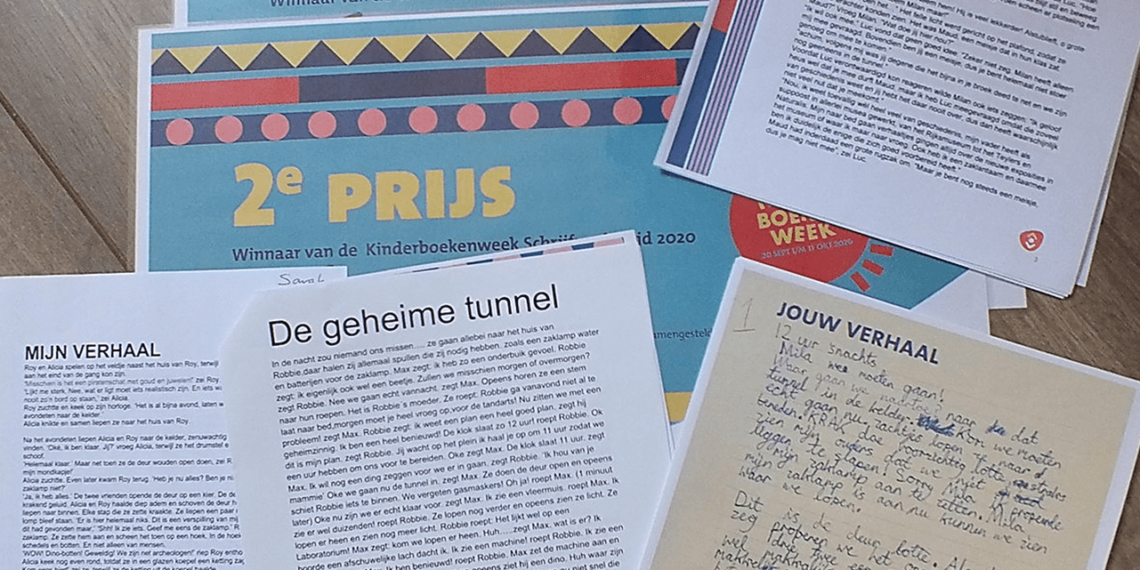Vier prijswinnaars Schrijfwedstrijd Kinderboekenweek