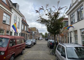 Groot vlaggenprotest in Leidsebuurt na vernielde regenboogvlaggen