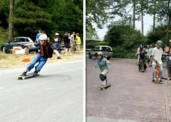 Downhill skateboarders Kopje