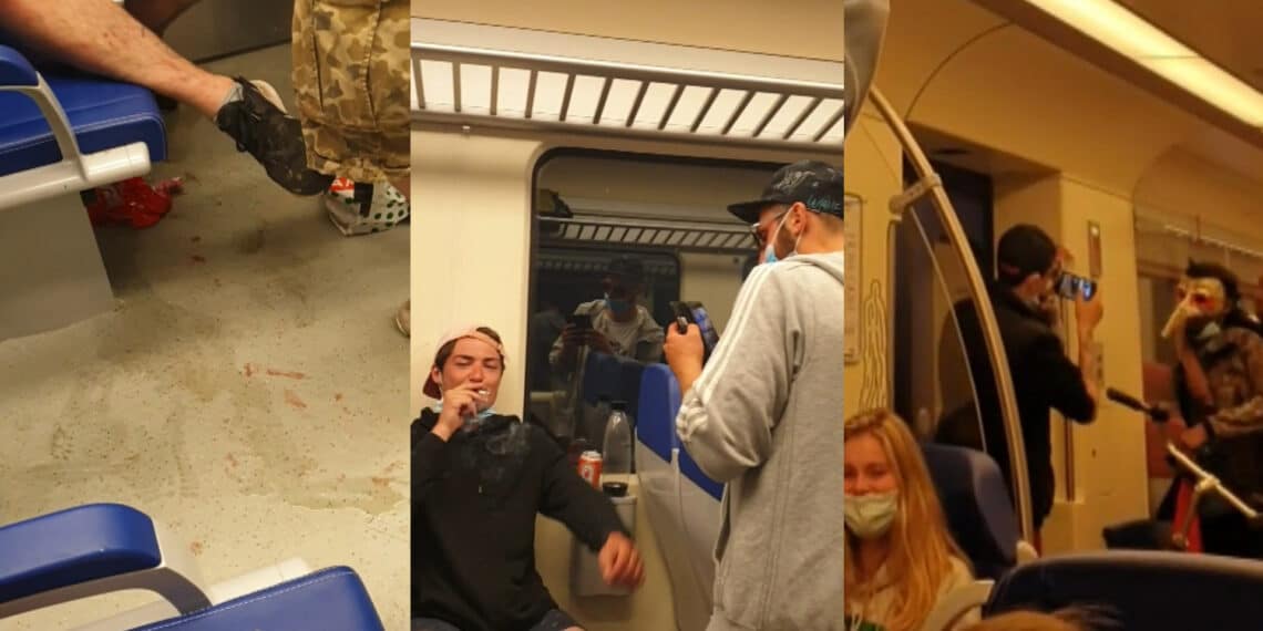 Chaos in trein na stranddag: vechten, roken en meerdere arrestaties