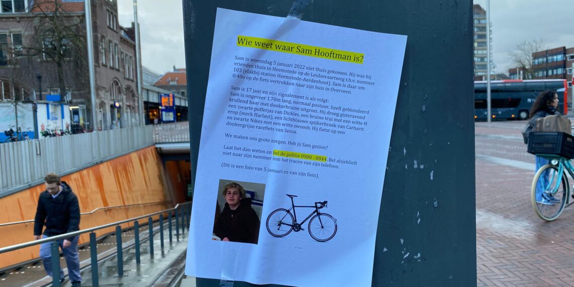 Zoektocht naar vermiste Sam (17) leverde nog niets op, politie zoekt camerabeelden