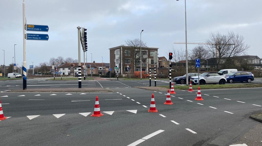 Westelijke Randweg afgezet, geen verkeer mogelijk in zuidelijke richting