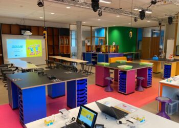 Sander Noortman (Haarlem College) is trots op het nieuwe Techlab: “Ons nieuwe lab heeft écht een regiofunctie, dus iedereen kan er gebruik van maken.”