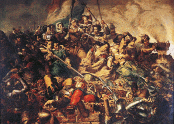 Schilderij Kenau wordt opgeknapt maar keert niet terug in het stadhuis: “Het is gewoon een ongelofelijke kale troep in het stadhuis”