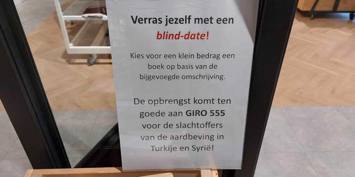 Blind-daten met boeken bij Boekhandel Blokker: “De opbrengst gaat naar Giro555, we zitten al op dik 500 euro”
