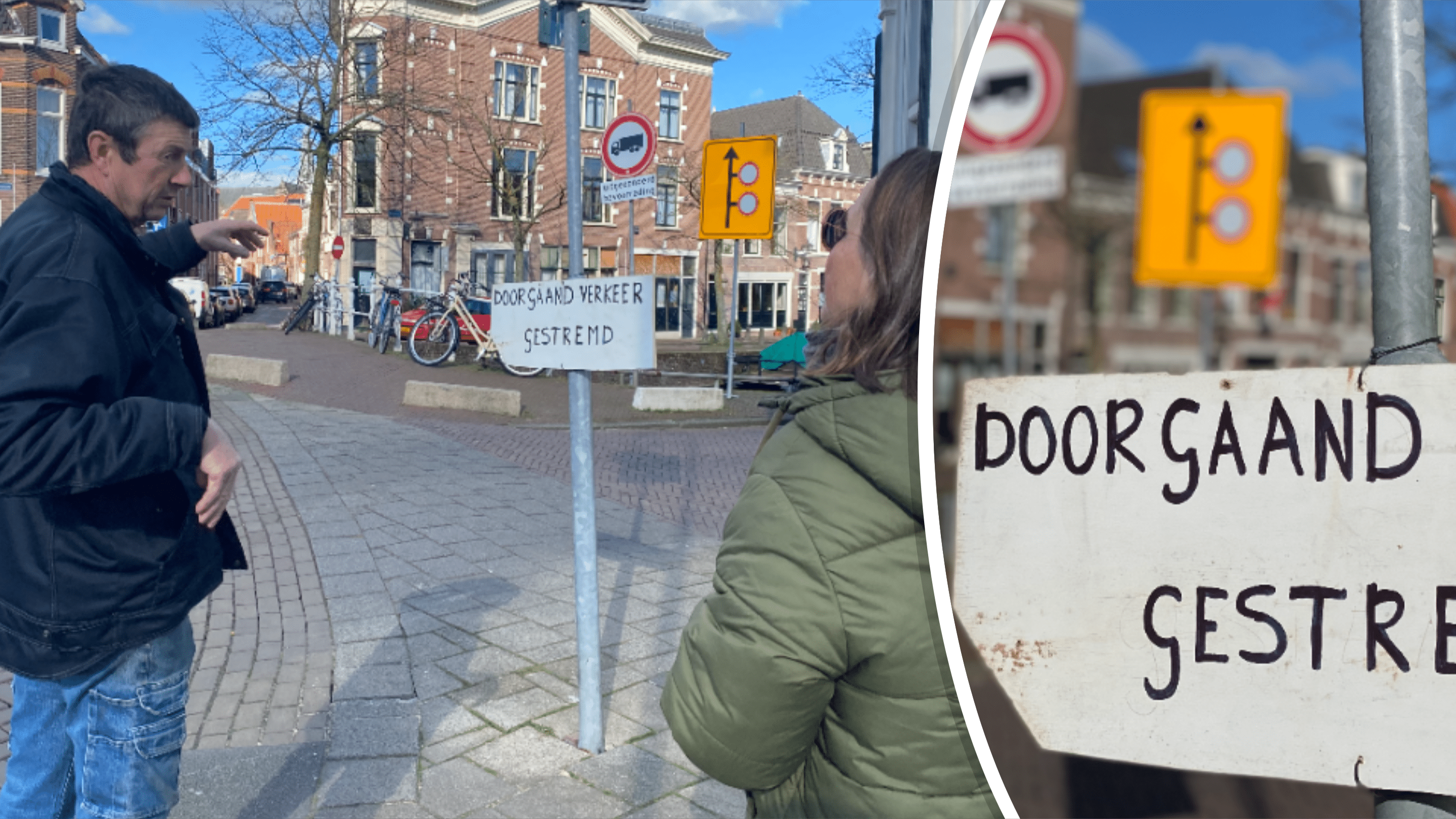 Auto’s de bietenbrug op bij omleiding Burgwal: ‘Heb zelf maar een bord geplaatst’