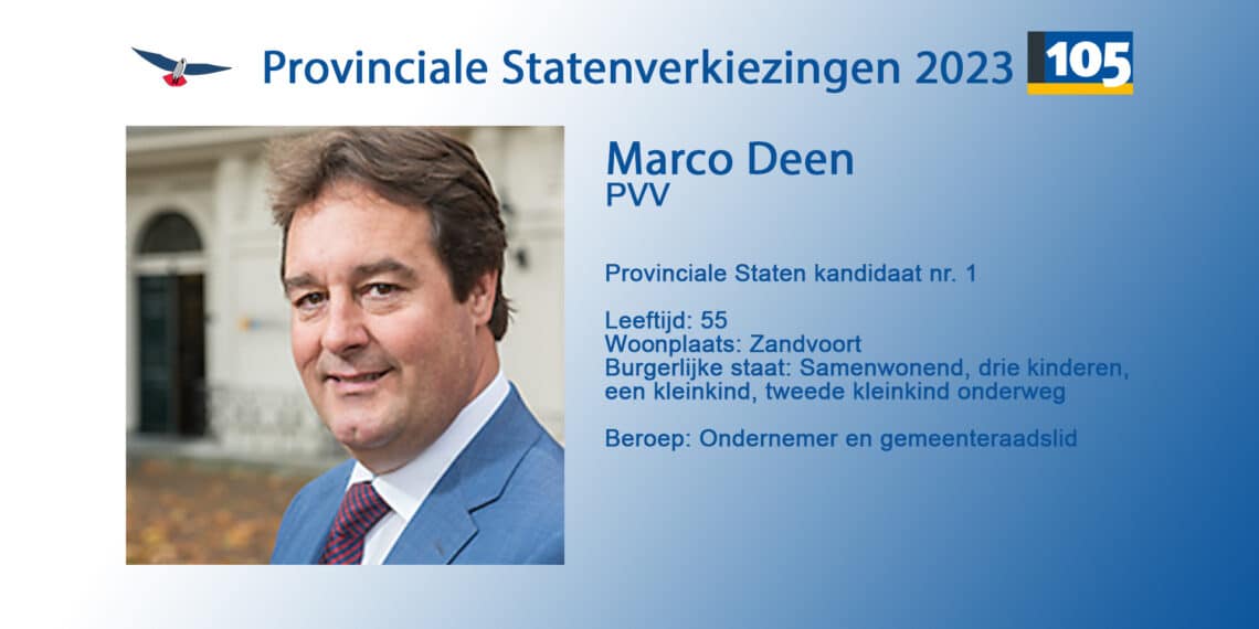 Provinciale Staten verkiezingen Noord-Holland: Marco Deen, PVV