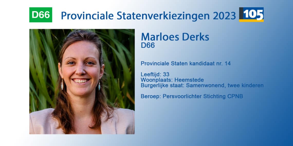 Provinciale Staten verkiezingen Noord-Holland: Marloes Derks, D66