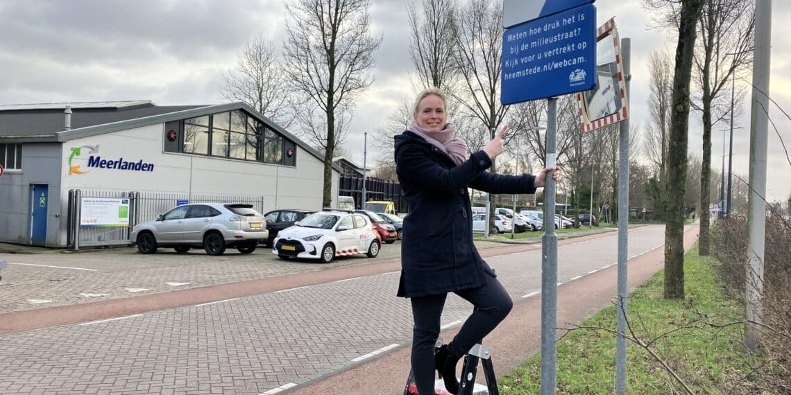 Webcam bij milieustraat Heemstede na maand vertraging in gebruik