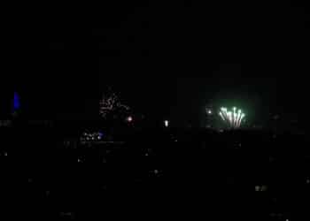 Kijk terug: jaarwisseling webcam met uitzicht over Haarlem