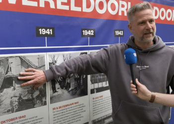 Langs de spandoeken met oorlogsgeschiedenis: “Belangrijk om te laten zien waarom we hier zijn vandaag”