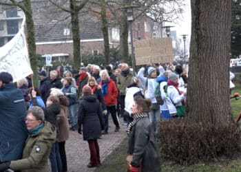 Grote opkomst bij protestmars Van Merlenlaan: ‘Die bomen kunnen wel 400 jaar worden’