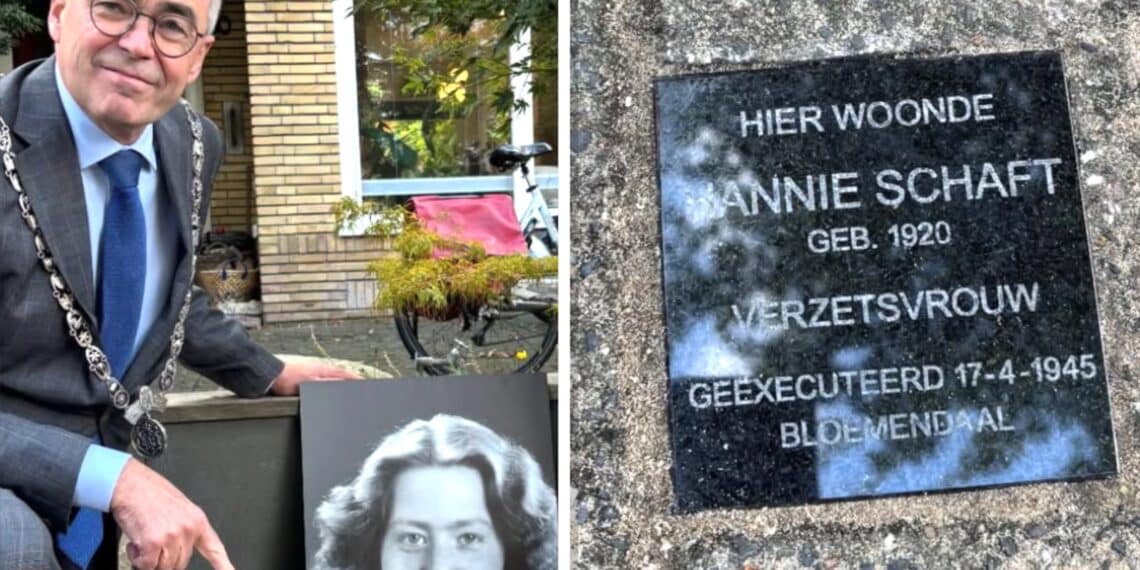 Herdenkingssteen Hannie Schaft onthuld: ‘Icoon van het verzet’
