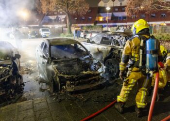 Drie auto’s beschadigd bij brand in Spaarndam
