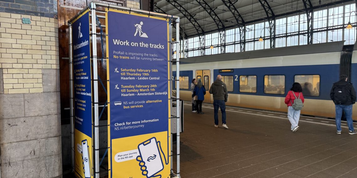 Twee weken minder treinen van en naar Haarlem door spoorwerkzaamheden